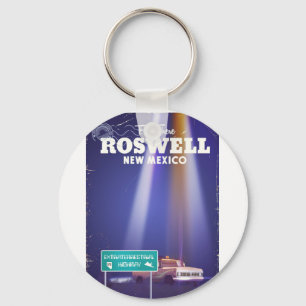 Roswell Extraterrestrial Highway travel poster Key Ring