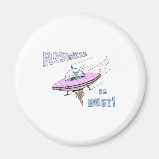 ROSWELL magnet (white) (Front)