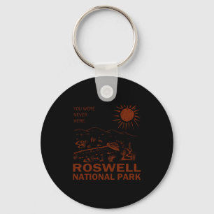 Roswell National Park Ufo Flying Saucer Aliens _1  Key Ring