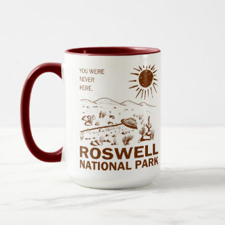 Roswell National Park UFO Flying Saucer Aliens T-S Mug