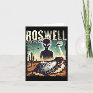 Roswell New Mexico 1947 Alien Abduction Ufo Crash Card