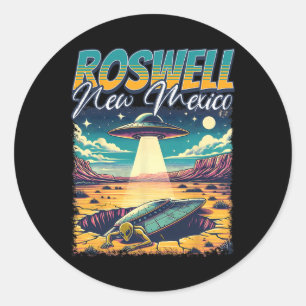 Roswell New Mexico 1947 Alien Abduction Ufo Crash  Classic Round Sticker