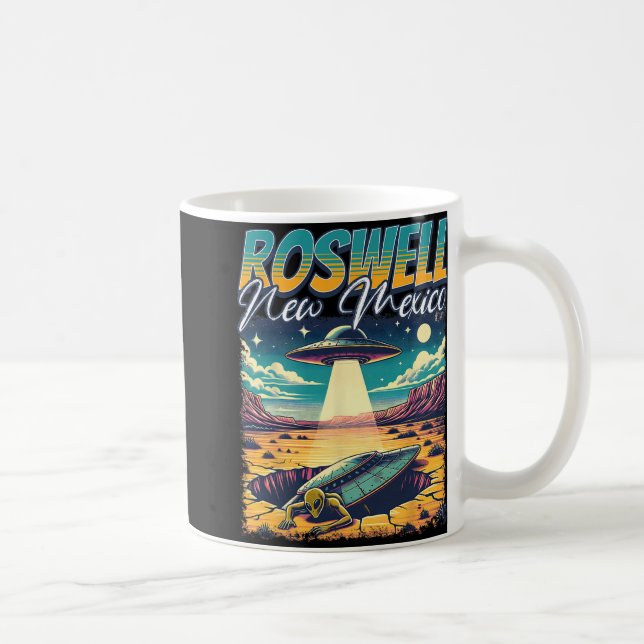 Roswell New Mexico 1947 Alien Abduction Ufo Crash  Coffee Mug (Right)