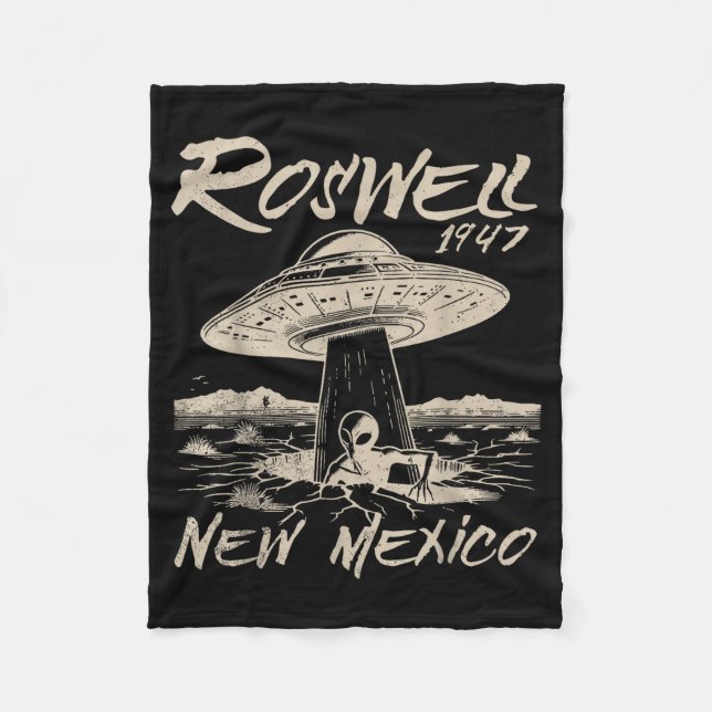 Roswell New Mexico 1947 Alien Abduction Ufo Crash  Fleece Blanket (Front)