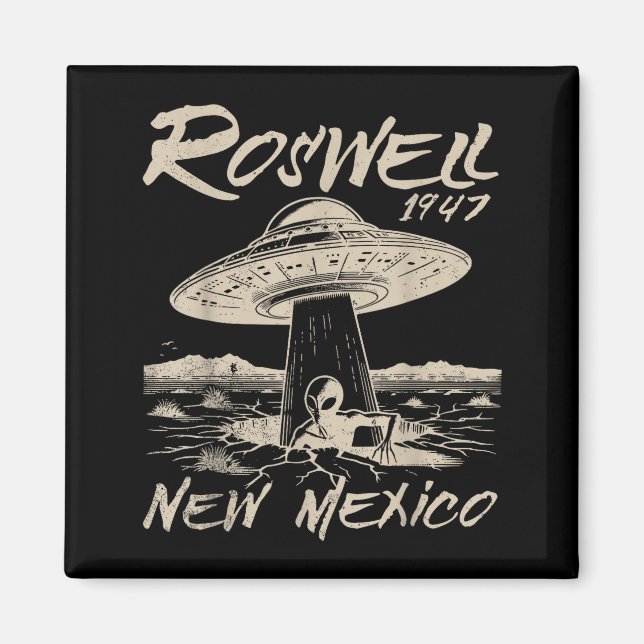 Roswell New Mexico 1947 Alien Abduction Ufo Crash  Magnet (Front)
