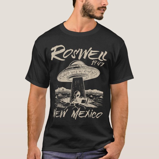 Roswell New Mexico 1947 Alien Abduction Ufo Crash  T-Shirt (Front)