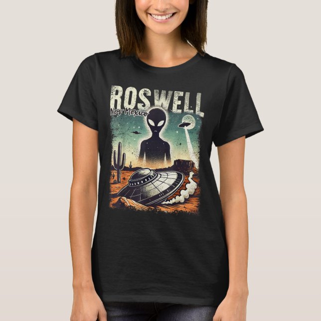 Roswell New Mexico 1947 Alien Abduction Ufo Crash  T-Shirt (Front)