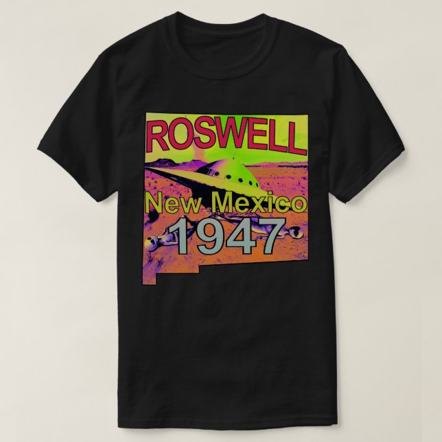 Roswell New Mexico 1947  s Trippy Psychedelic Tie  T-Shirt (Design Front)