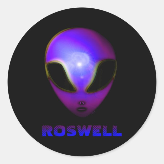 Roswell New Mexico Alien  Classic Round Sticker (Front)