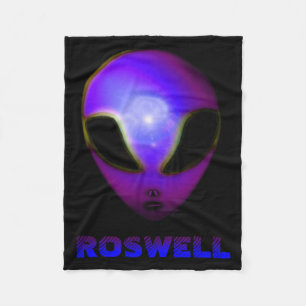 Roswell New Mexico Alien  Fleece Blanket