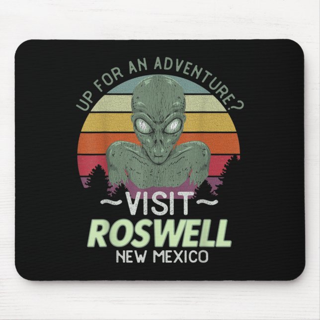 Roswell New Mexico Alien Head Funny Souvenir Quote Mouse Mat (Front)