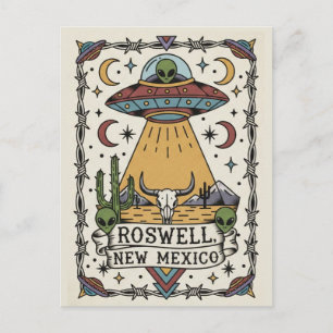 Roswell New Mexico Alien Postcard