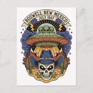 Roswell New Mexico Alien Postcard