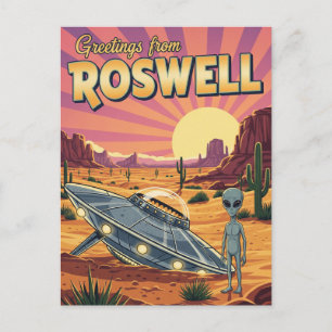 Roswell New Mexico Alien Postcard