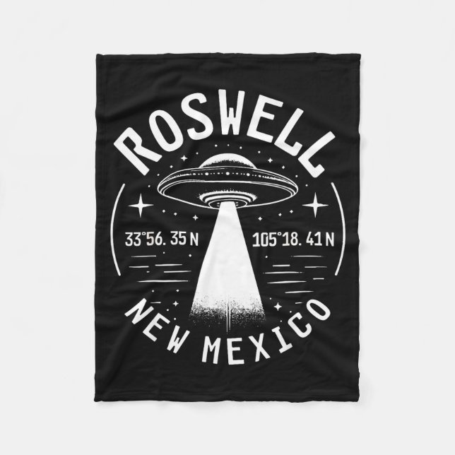 Roswell New Mexico Alien Ufo Area 51  Fleece Blanket (Front)