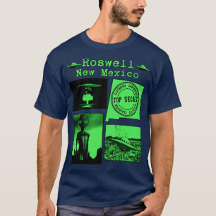 Roswell New Mexico   Green Print T-Shirt