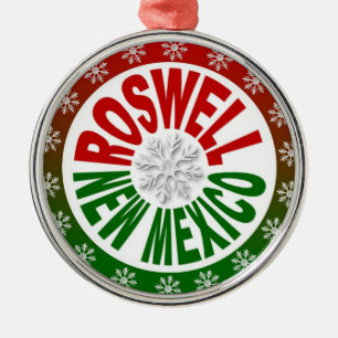 Roswell New Mexico red green ornament