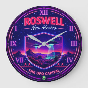 Roswell New Mexico UFO Large Clock