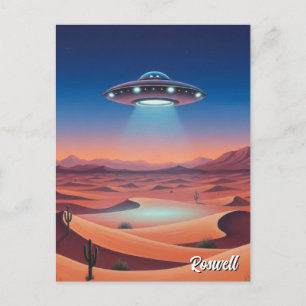 Roswell New Mexico UFO Postcard