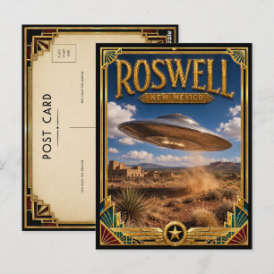 Roswell New Mexico Vintage Art Deco Golden Age Postcard