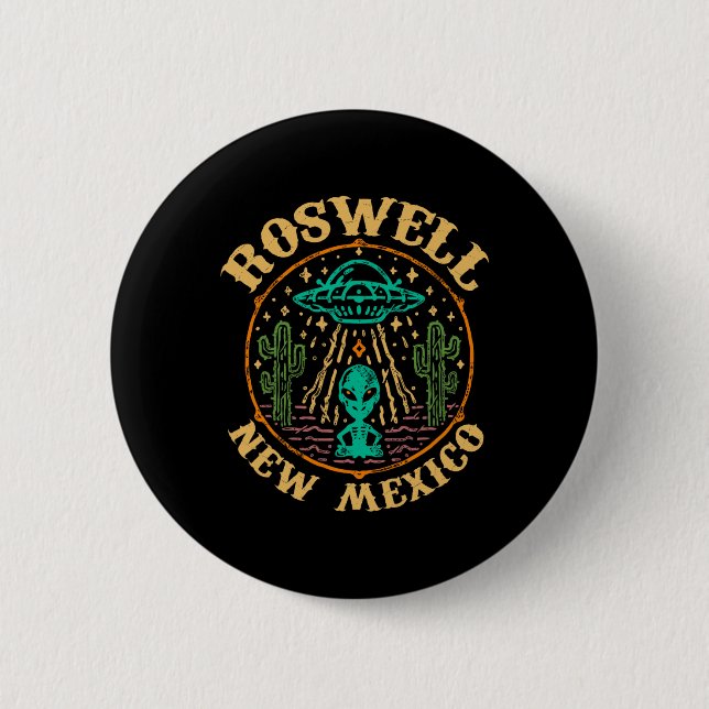 Roswell Nm 1947 - Funny Roswell Aviation New Mexic 6 Cm Round Badge (Front)