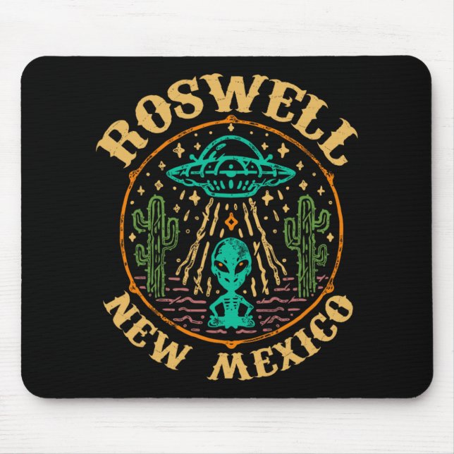 Roswell Nm 1947 - Funny Roswell Aviation New Mexic Mouse Mat (Front)