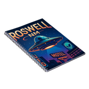 Roswell NM Retro UFO Alien Notebook