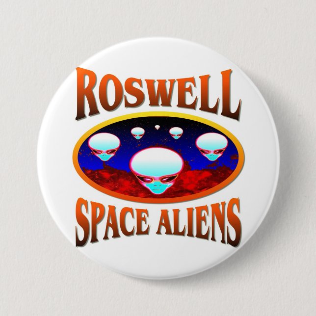 Roswell Space Alien 7.5 Cm Round Badge (Front)