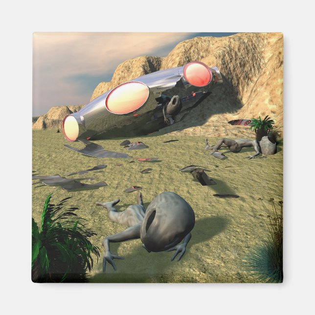 Roswell UFO Crash Magnet (Front)