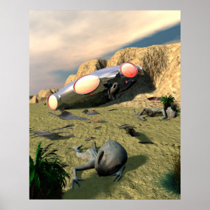Roswell UFO Crash Poster