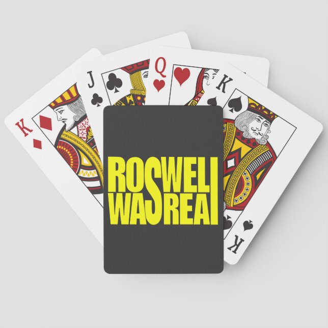 Roswell UFO crash was real Playing Cards (Back)
