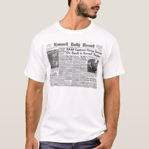 Roswell. UFO. Incident. Newspaper clipping. T-Shirt