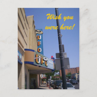 Roswell UFO museum postcard