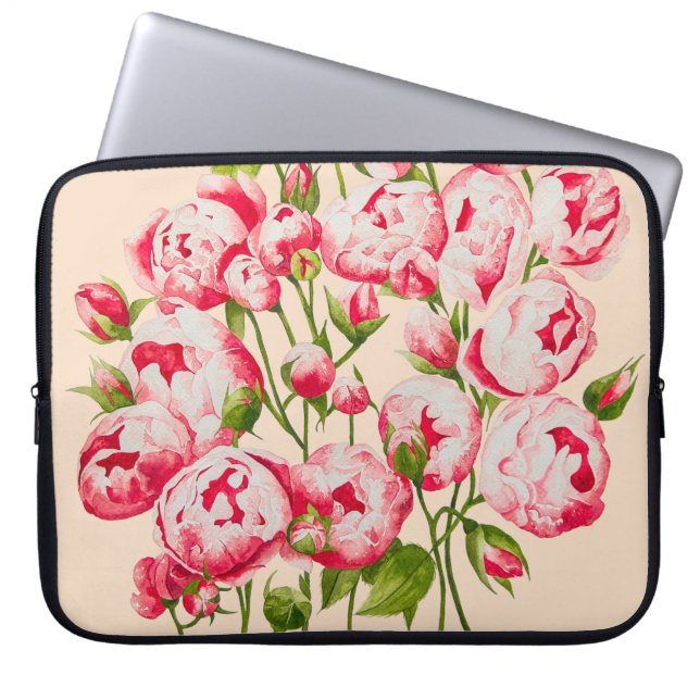 Rosy Abundance on a Laptop Sleeve (Front)