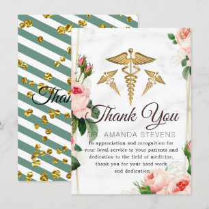 Rosy Blush Doctor Thank You Card
