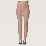 Rosy Brown Solid Plain Colour Leggings<br><div class="desc">Elevate your look with this timeless piece.
#c49382</div>
