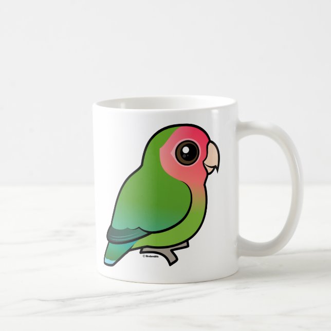 Rosy-faced Lovebird Coffee Mug (Right)