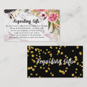 Rosy Floral Honeymoon Fund Over Gifts Cards