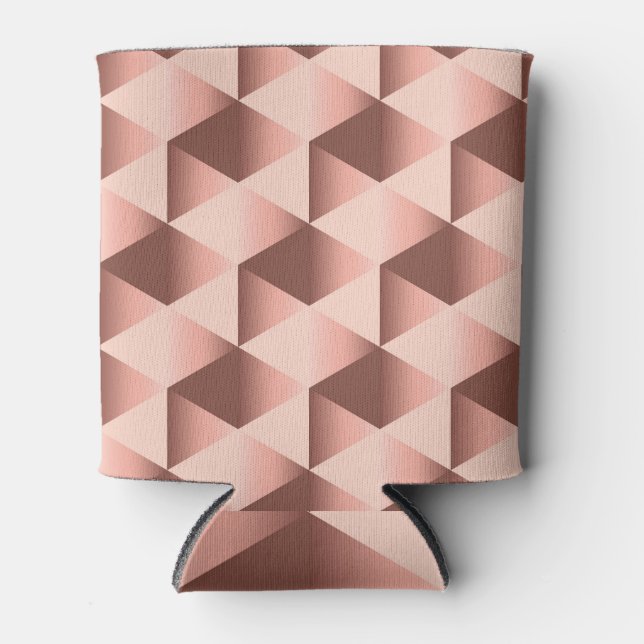 Rosy geometry: pale abstract motif. can cooler (Front)