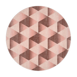 Rosy geometry: pale abstract motif. cutting board