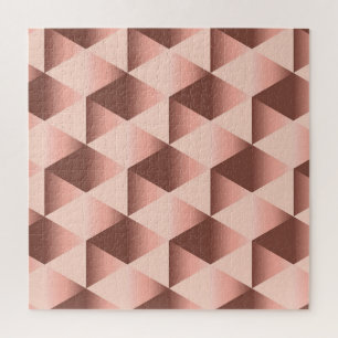 Rosy geometry: pale abstract motif. jigsaw puzzle