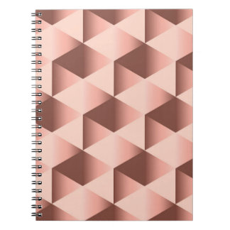 Rosy geometry: pale abstract motif. notebook