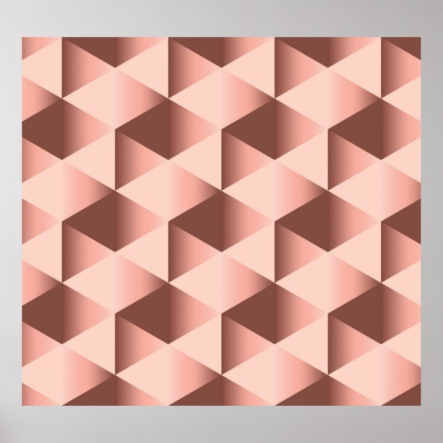 Rosy geometry: pale abstract motif. poster (Front)