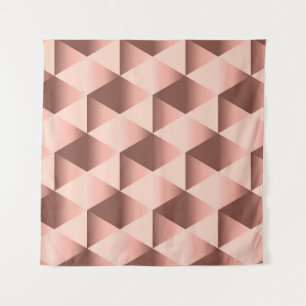 Rosy geometry: pale abstract motif. tapestry