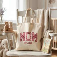 Rosy Heart Mum Est Year Collegiate Lettering