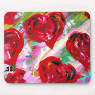 Rosy Hearts Mouse Mat