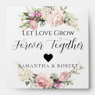 Rosy Minimal Wedding Bridal Favour Seeds Envelope