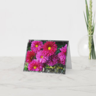Rosy Mums Thank You Card