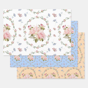 Rosy ovals variety pack wrapping paper sheet