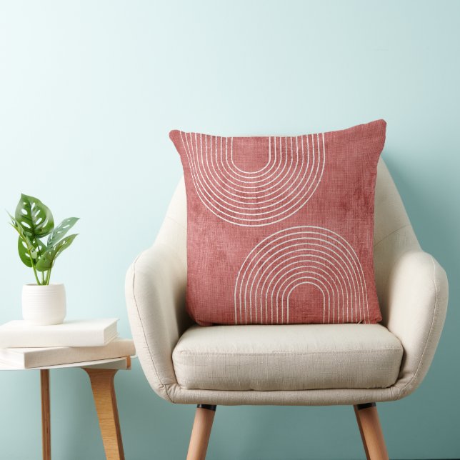 Rosy Pink Minimalist Cushion (Chair)